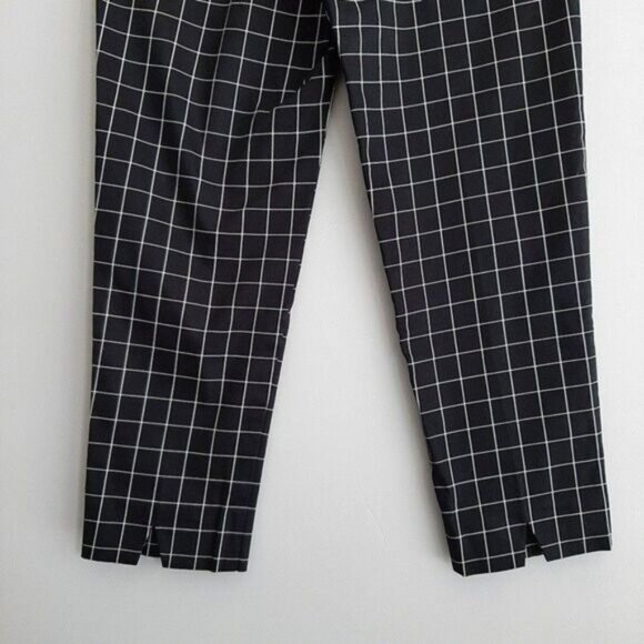 SHOJO | Crop Pants Neutral Window Pane Check Pattern Sz S - Picture 8 of 10